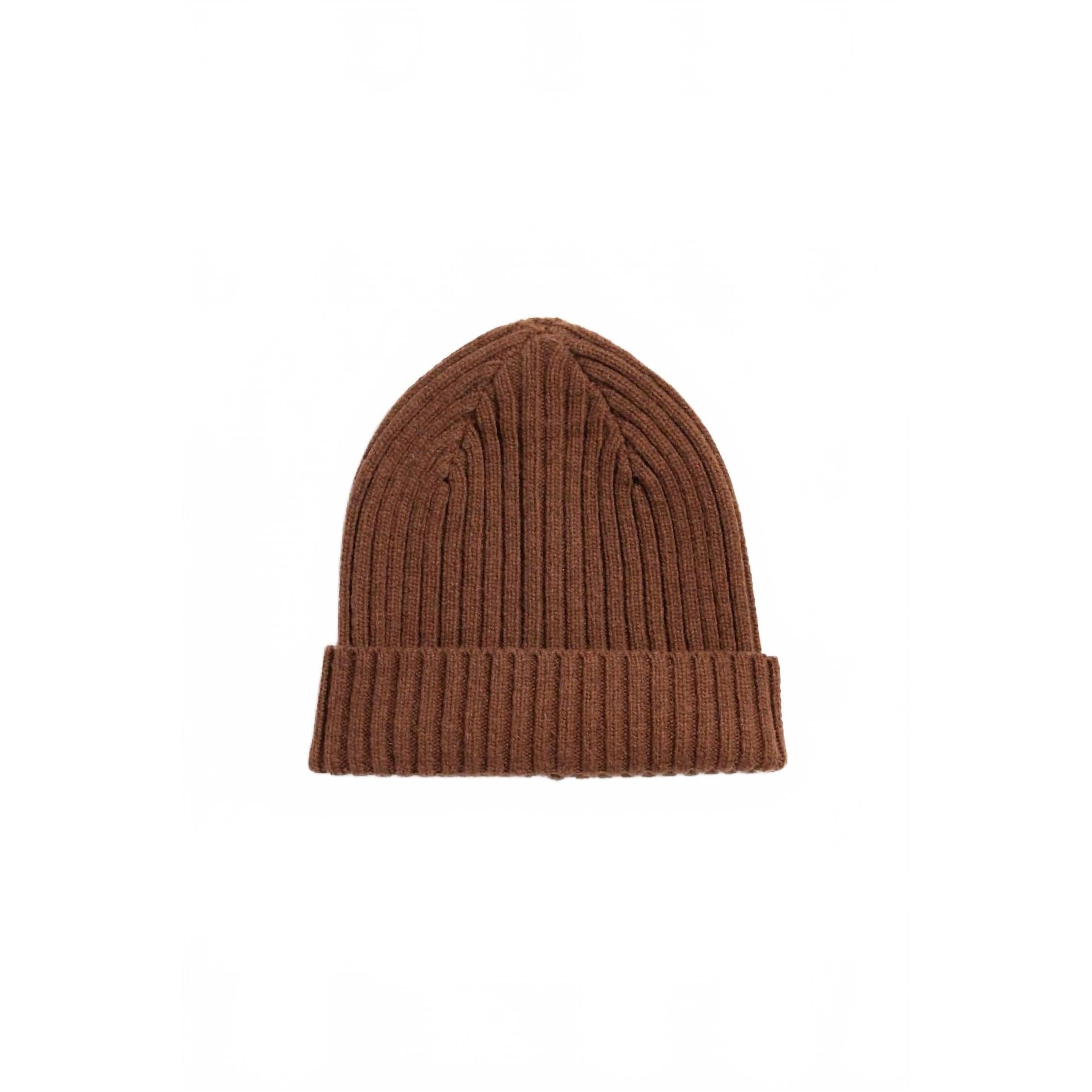New Bridge & Burn Men's Chunky Ribbed Beanie In Warm Ochre — image 2 of 3